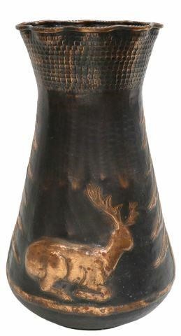 COPPER UMBRELLA STAND REPOUSSE