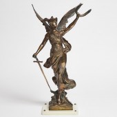 Coppered Metal Figure of Athen
