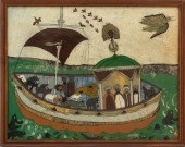 COPTIC FOLK ART REVERSE PAINTI