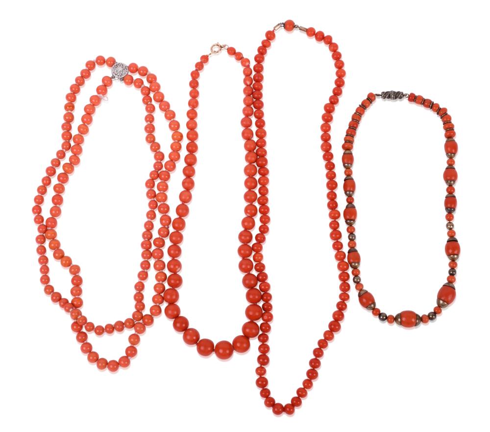 CORAL AND CORAL COLOR BEAD