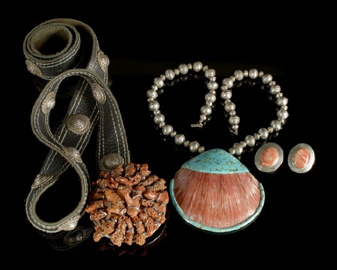 Coral Belt and Shell and