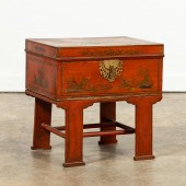 CORAL JAPANNED CHINOISERIE TOL