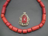 Coral Necklace and Pendant Dro