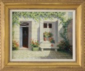 CORAL OIL ON PANEL "LA MAISON