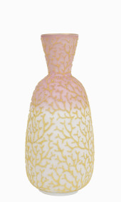 CORALENE SATIN GLASS VASE<br>C