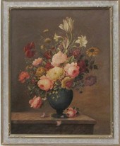 CORBE OIL ON CANVAS, FLORAL ST