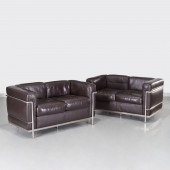 CORBUSIER (AFTER), PAIR LC2 ST