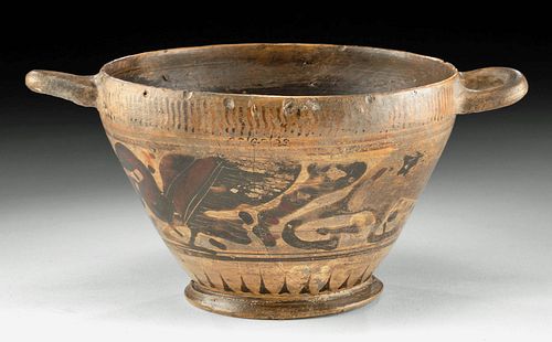 CORINTHIAN POLYCHROME SKYPHOS W/