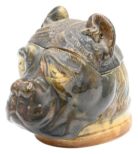 CORNELIAN FIGURAL YELLOWARE TOBACCO