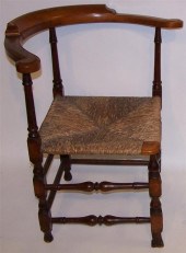 Corner chair  18th C. New Engl