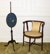 CORNER CHAIR AND NEEDLEPOINT F