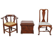 CORNER CHAIR, CELLARETTE, CHAI