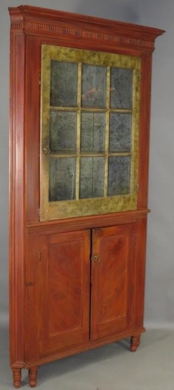 CORNER CUPBOARDca. 1815; paint