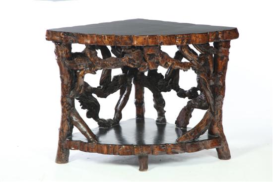 CORNER ROOT TABLE.  China  20th