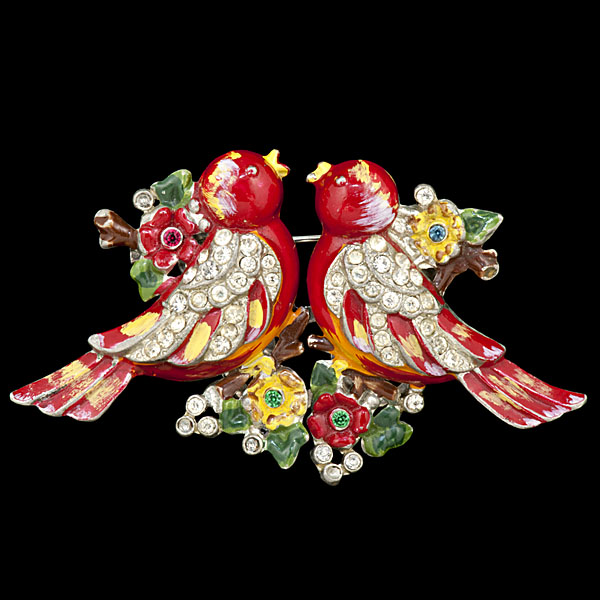 Coro Duette Brooch Signed