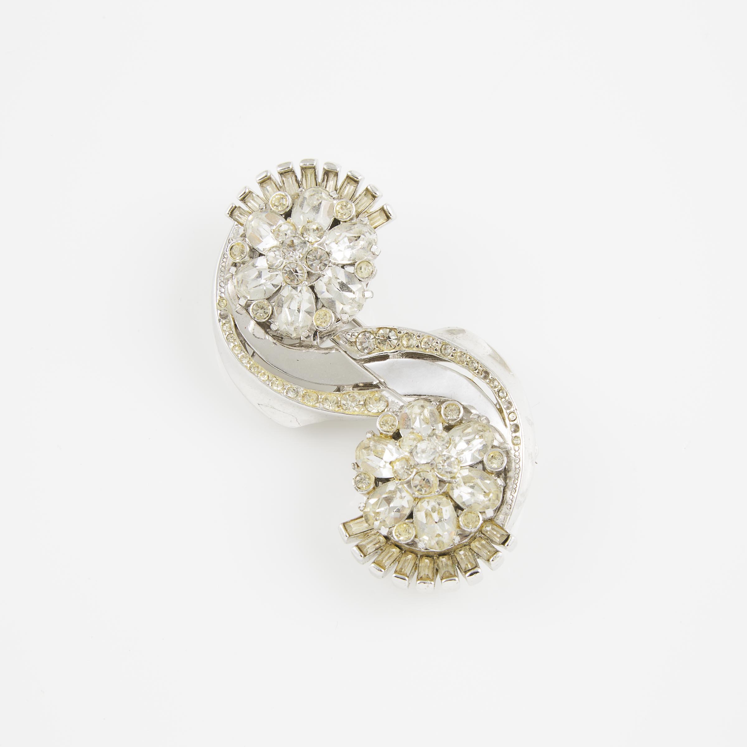 Coro Silver-Tone Metal Duette 