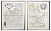 CORONELLI - TWO FRAMED MAPS. P