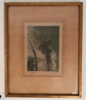 COROT LITHOGRAPH OF NYMPHS19th
