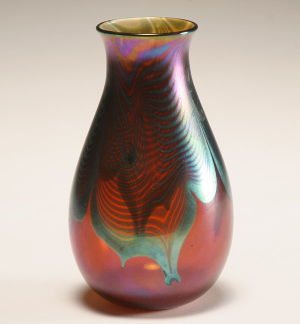 Correia amber studio glass vase