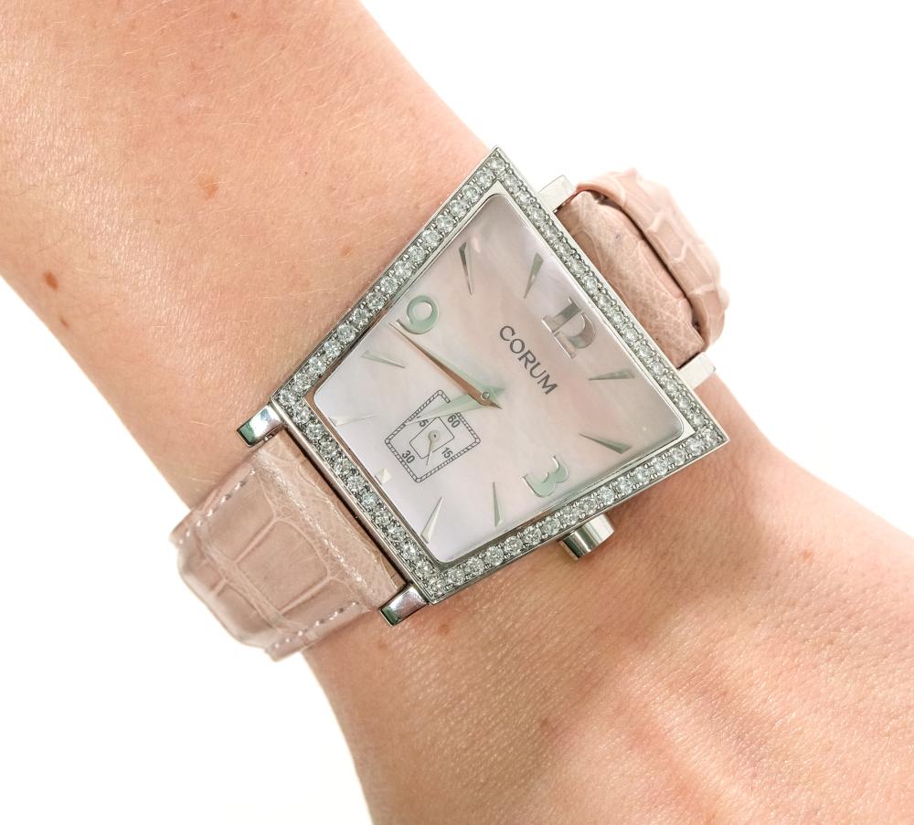 CORUM TRAPEZE PINK MOP DIAMOND