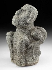 COSTA RICAN BASALT SEATED MALE