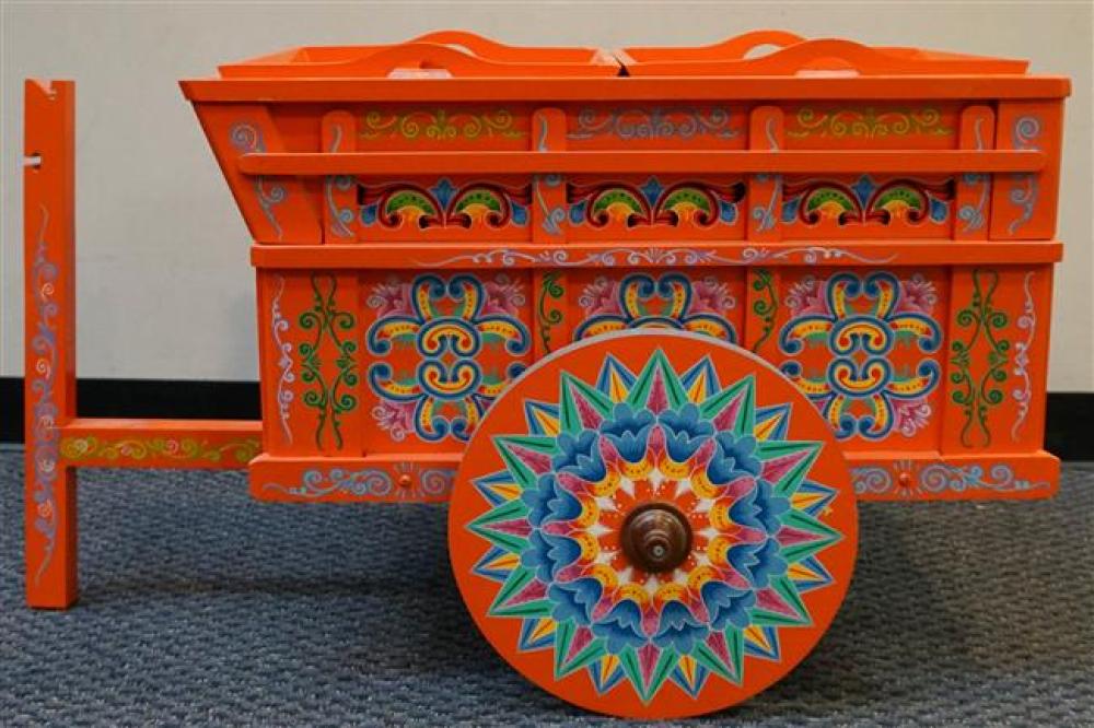 COSTA RICAN DECORATED CART, H: