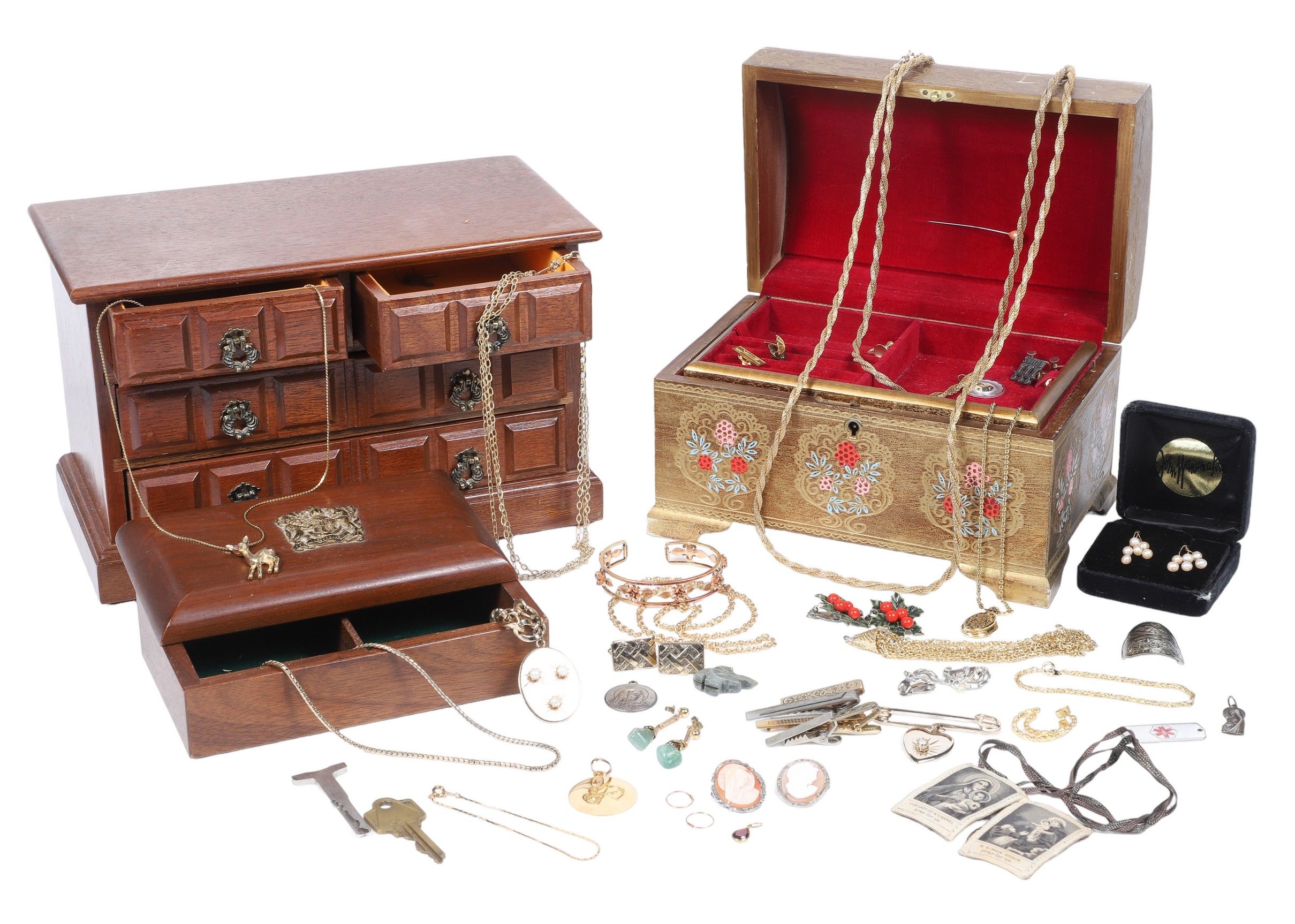 Costume and 14K jewelry group to