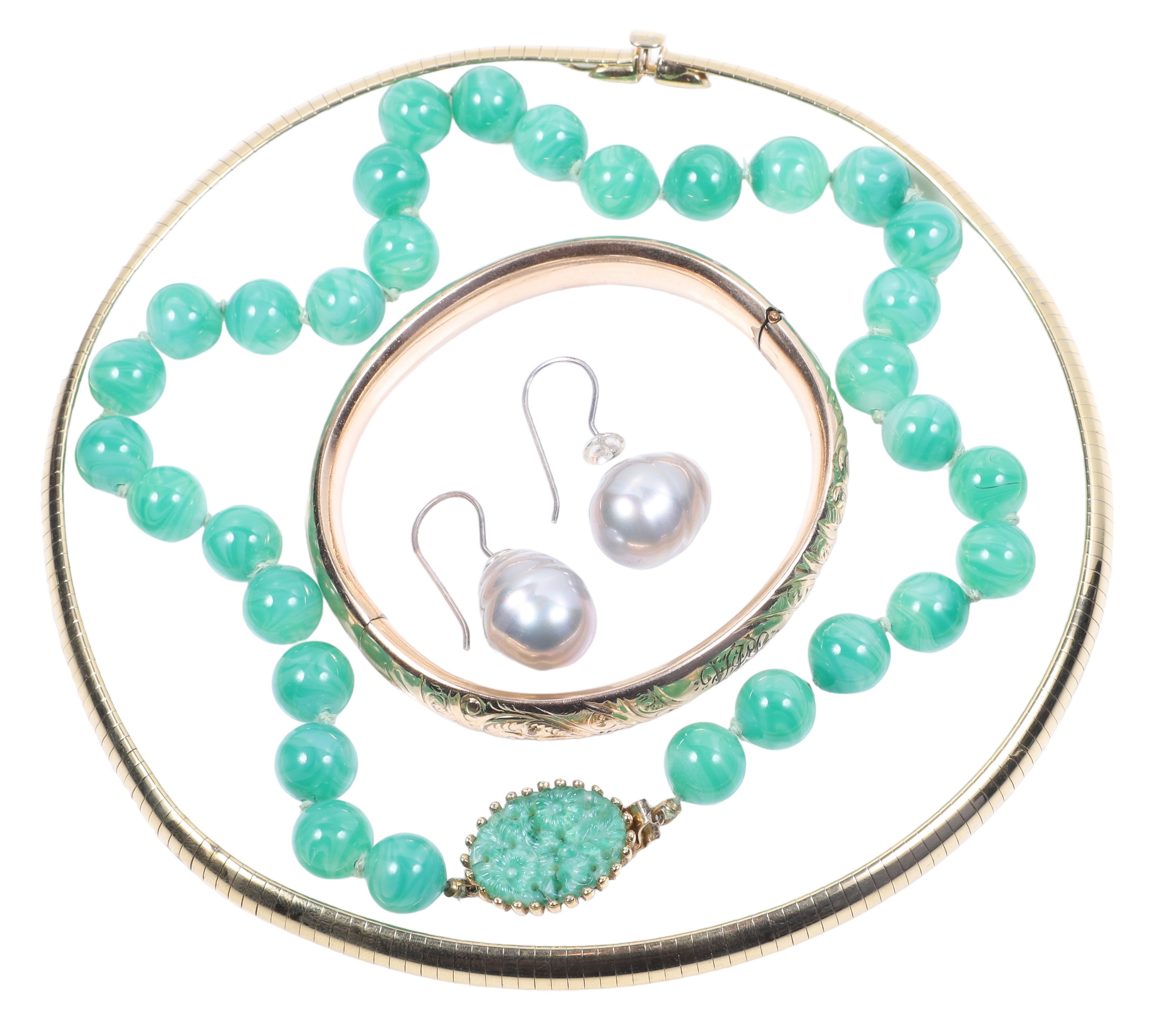 Costume jewelry grouping to include