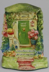 COTTAGE DOORWAY W/FLOWERS DOOR