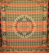 COTTON & WOOL JACQUARD COVERLE