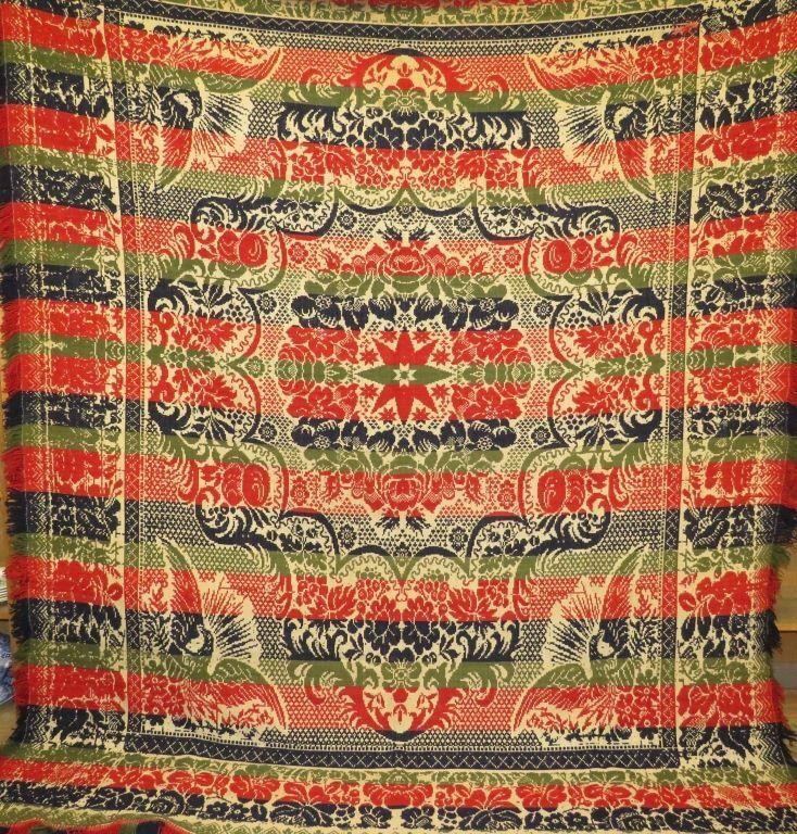 COTTON & WOOL JACQUARD COVERLET