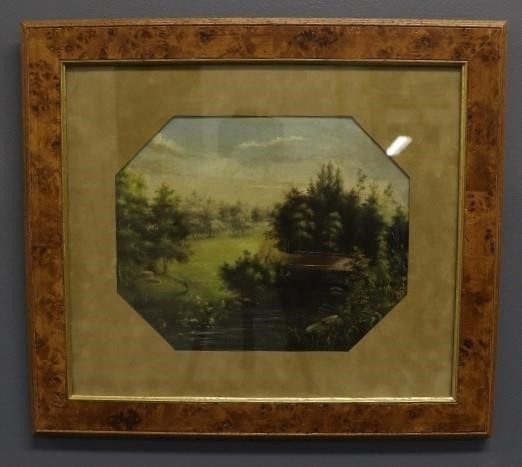 Country bridge landscape in the