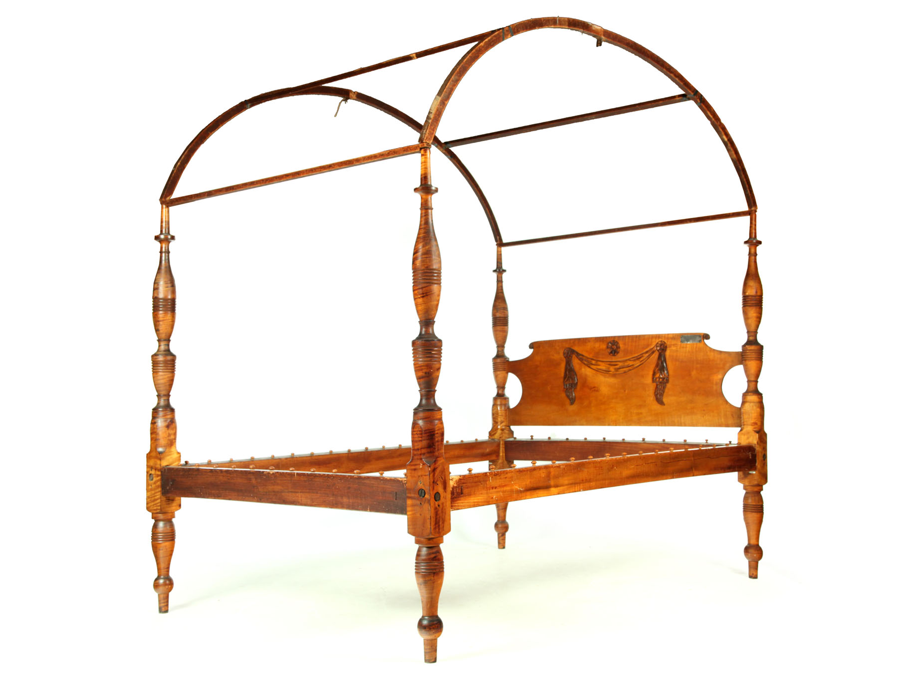 COUNTRY CANOPY BED.  American  19th