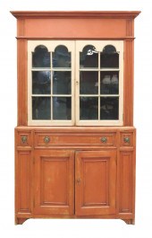 COUNTRY CUPBOARD IN RED AND CR