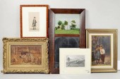 COUNTRY EGLOMISE MIRROR, FOUR