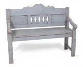 COUNTRY PINE BENCH LATE 20TH C