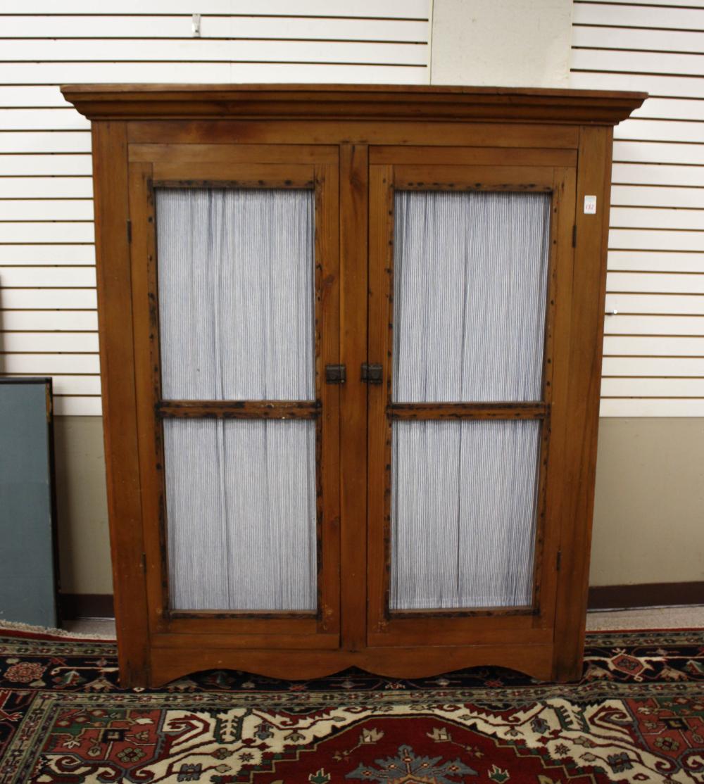 COUNTRY PINE CUPBOARD, AMERICAN,