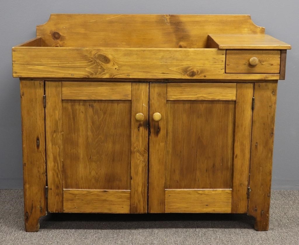 Country pine dry sink, circa