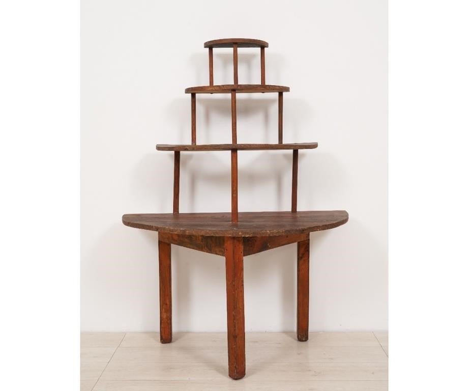 Country pine plant stand with