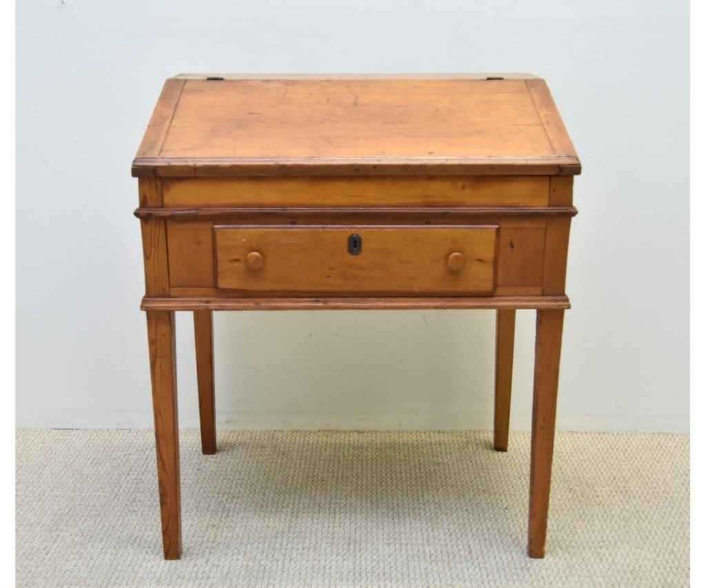 Country pine school masters desk,