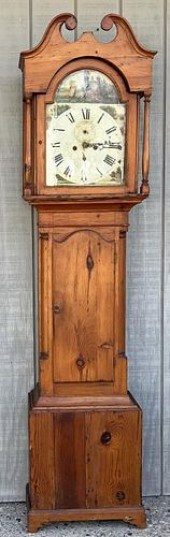 COUNTRY PINE TALL CASE CLOCKwi