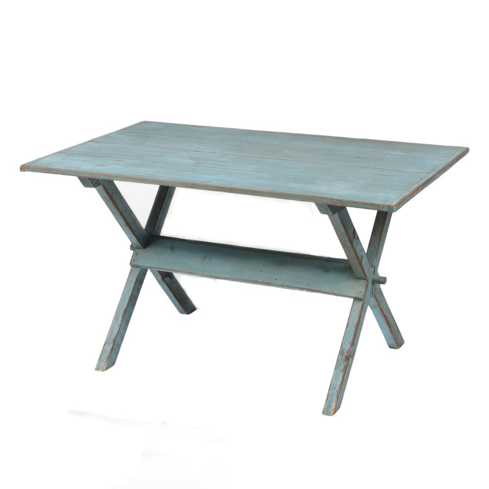 COUNTRY PRIMITIVE GRAY BLUE PAINTED