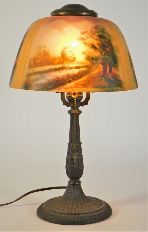 COUNTRY SCENE REVERSE PAINTED