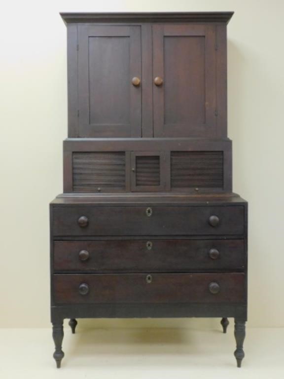 COUNTRY SECRETARY DESK, MID-19TH C.