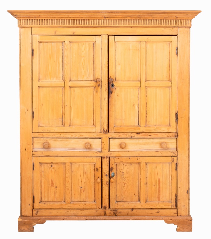 COUNTRY STYLE PINE ARMOIRE, 20TH