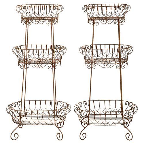 COUNTRY STYLE WIRE METAL SHELVES