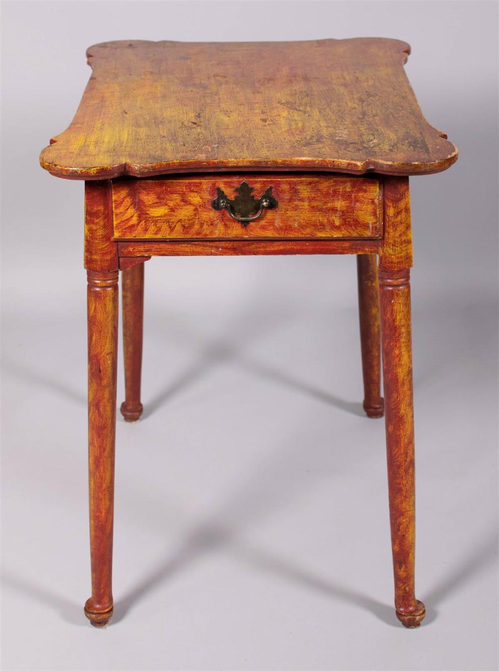 COUNTRY YELLOW AND RED STAINED PINE