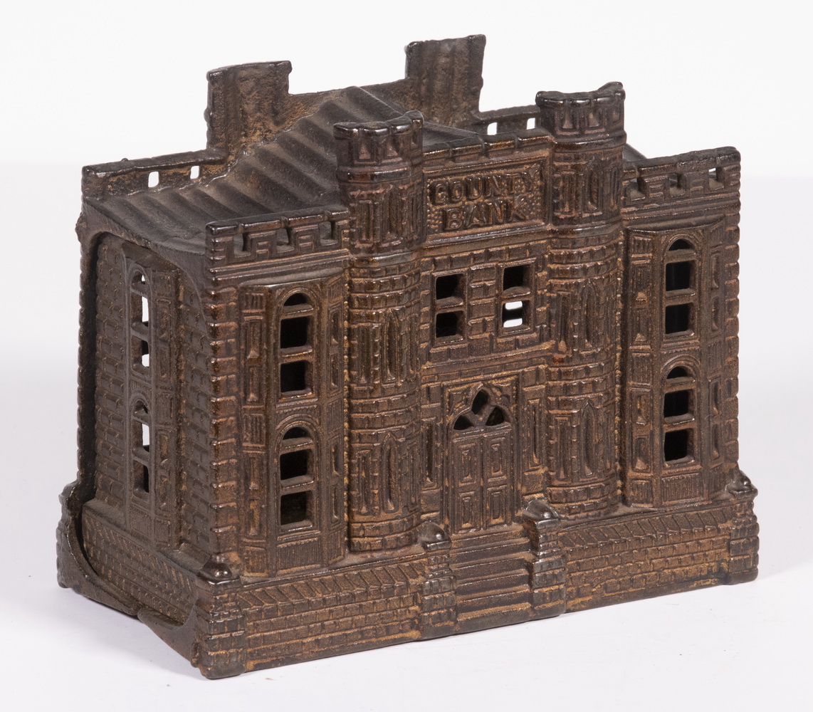 "COUNTY BANK" CAST IRON STILL