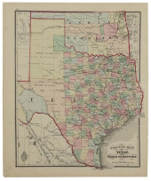 COUNTY MAP OF TEXAS, BRADLEY (