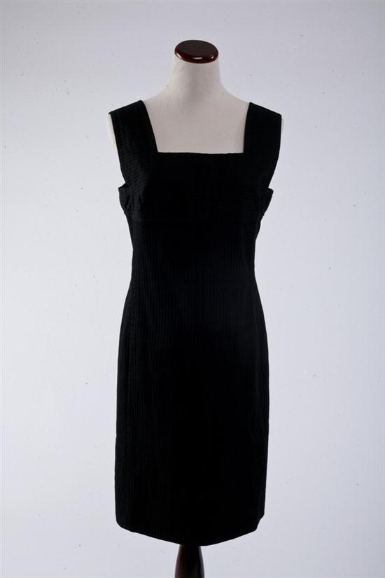 COURR?GES BLACK COTTON RIBBED DRESS